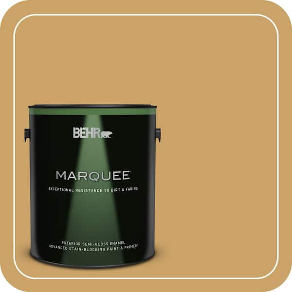 BEHR MARQUEE 1 gal. #PPU6-17 Classic Gold Semi-Gloss Enamel Exterior Paint & Primer (2)