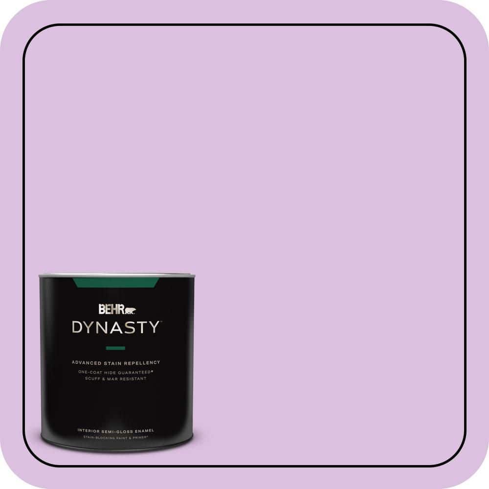 BEHR DYNASTY 1 qt. #P100-3 Epiphany Semi-Gloss Enamel Interior Stain-Blocking Paint & Primer