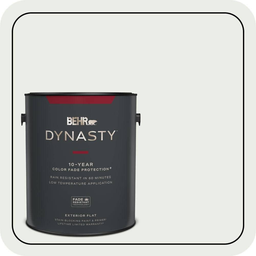 BEHR DYNASTY 1 gal. #N410-1 Silence Flat Exterior Stain-Blocking Paint & Primer