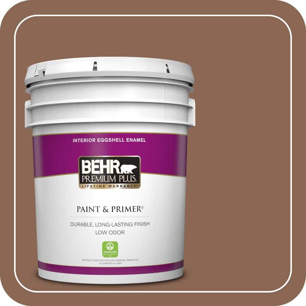 BEHR PREMIUM PLUS 5 gal. #PPU3-17 Clay Pot Eggshell Enamel Low Odor Interior Paint & Primer