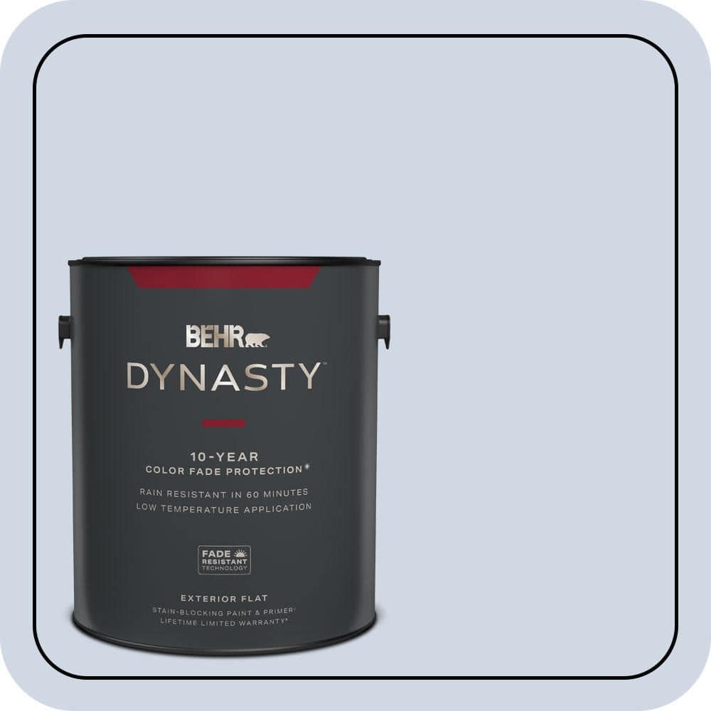 BEHR DYNASTY 1 gal. #600E-2 Harbor Mist Flat Exterior Stain-Blocking Paint & Primer