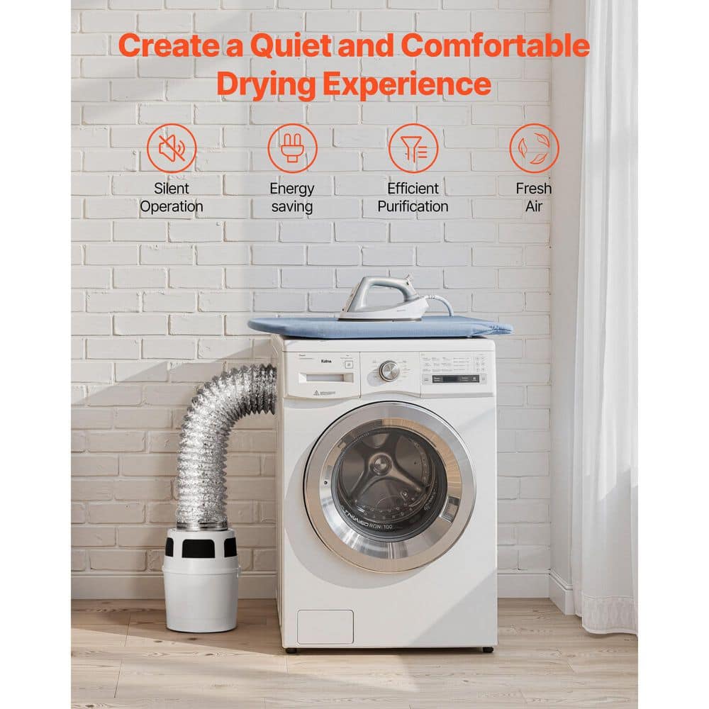 SKYSHALO 3-in-1 Indoor Dryer Vent Kit w/ Bucket, 4 in. x 5 ft. Hose, Premium Quality No Extras for Apartments and RVs 2025 Update (2)