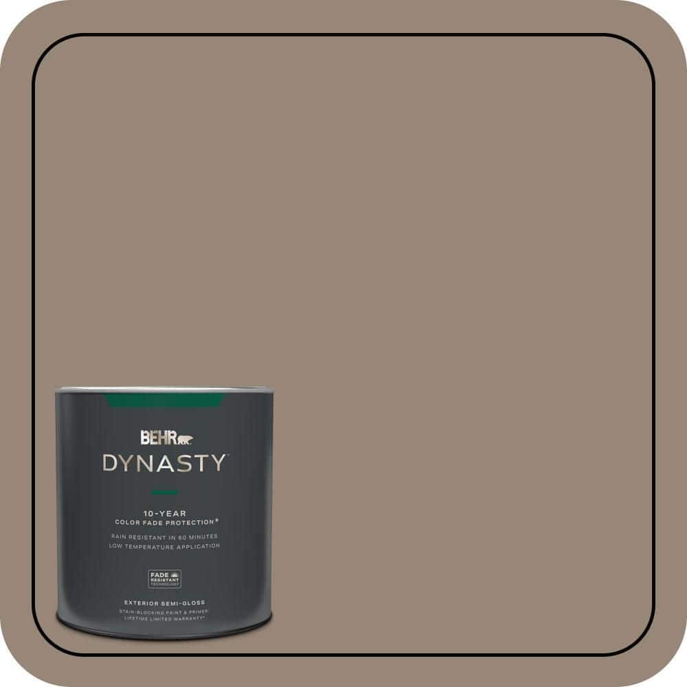 BEHR DYNASTY 1 qt. #PPU5-06A Light Truffle Semi-Gloss Exterior Stain-Blocking Paint & Primer