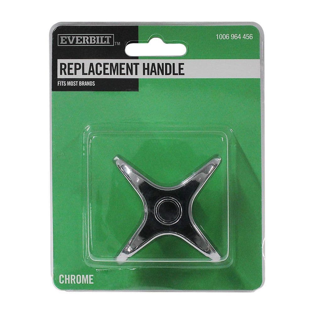 Everbilt Universal Replacement Faucet Handle with Cross Handle Design in Chrome (2)