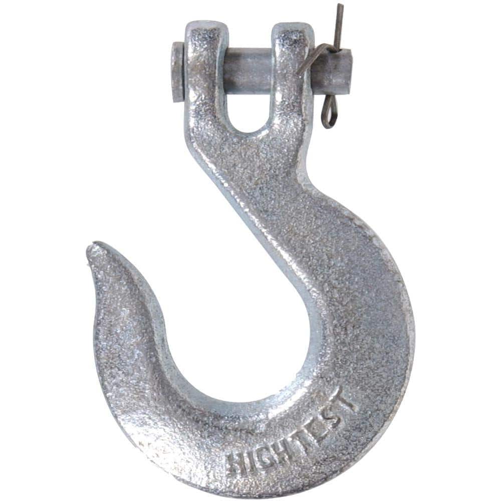 The Hillman Group 1/2 in. Zinc-Plated Forged Steel Chain Hook with Grade 43 in Clevis Type Slip Hook (1-Pack)
