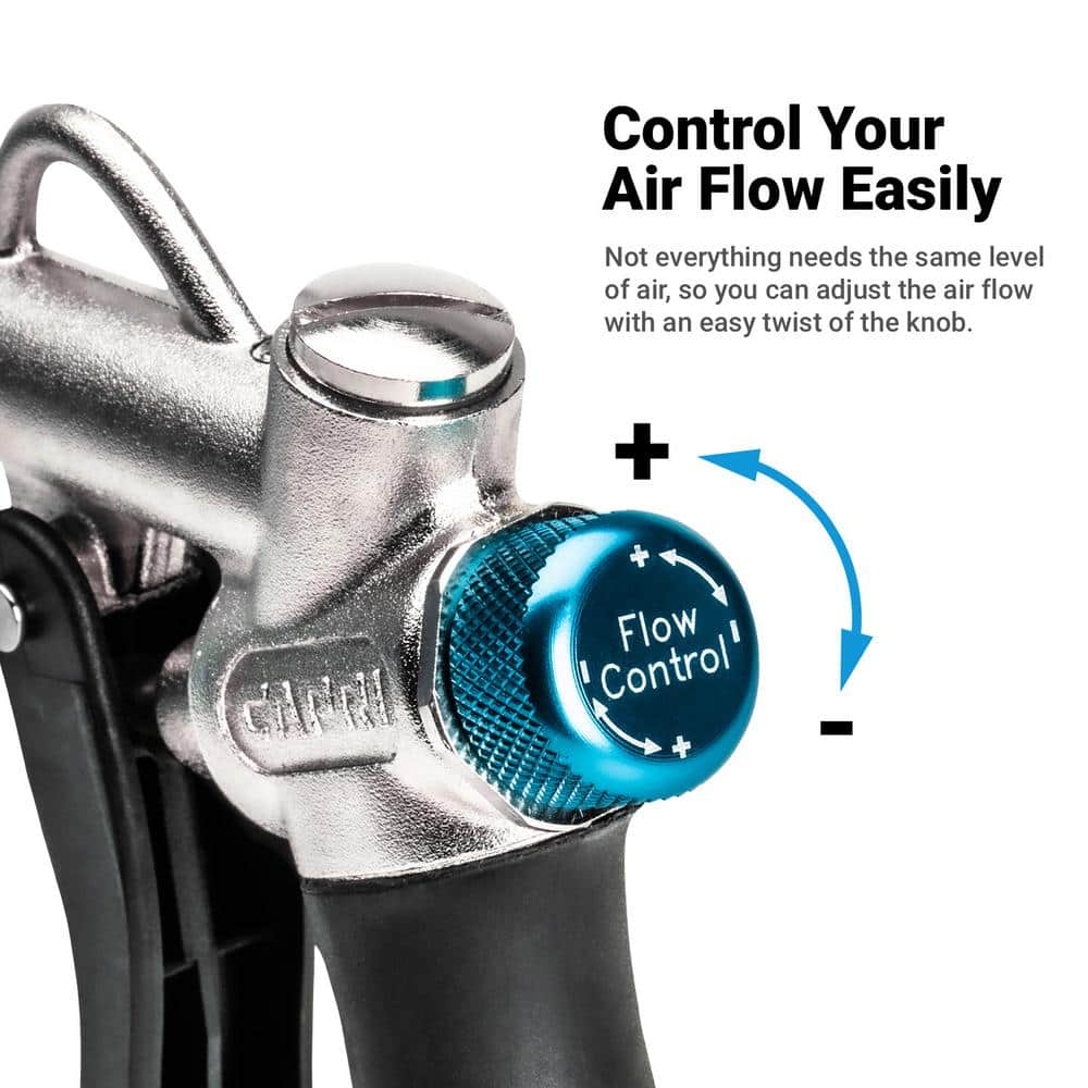Capri Tools 2-Way Air Blow Gun Kit with Nozzles and Rubber Tips (8-Piece) (3)