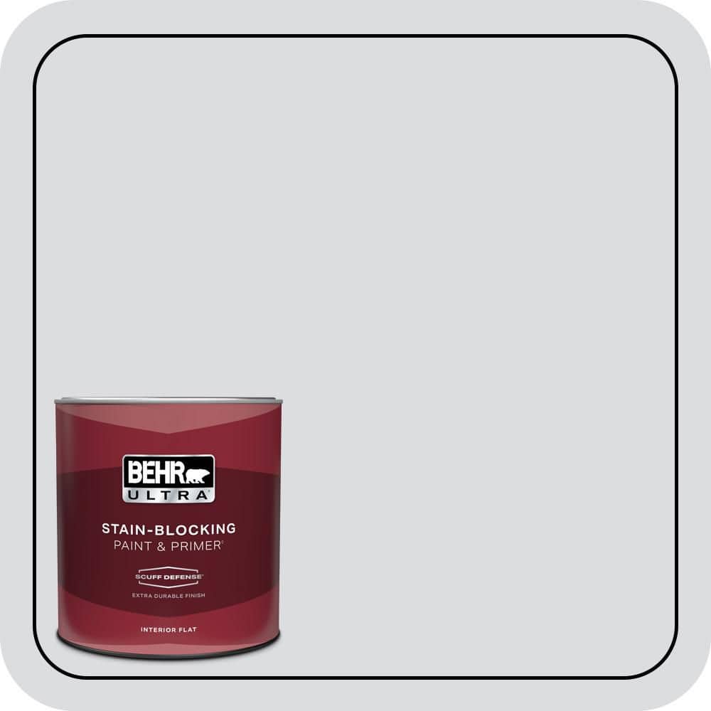 BEHR ULTRA 1 qt. #N540-1 Script White Extra Durable Flat Interior Paint & Primer (1)