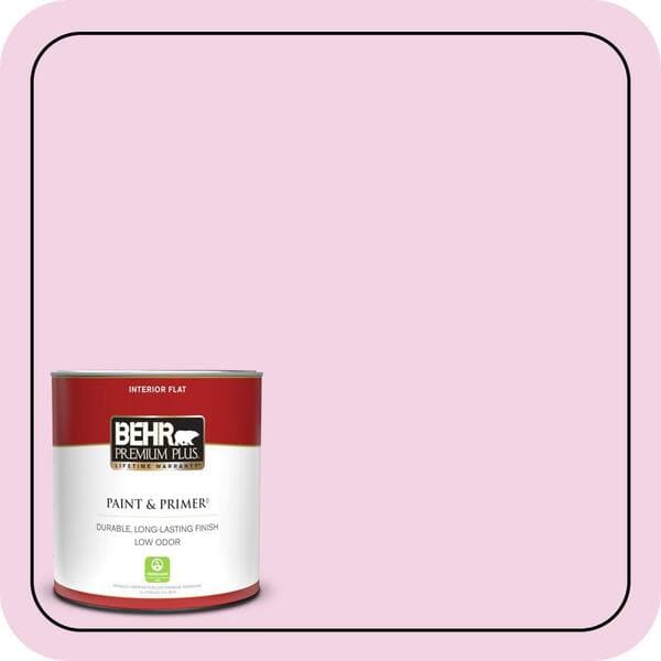 BEHR PREMIUM PLUS 1 qt. #690A-2 Hopeful Flat Low Odor Interior Paint & Primer (2)