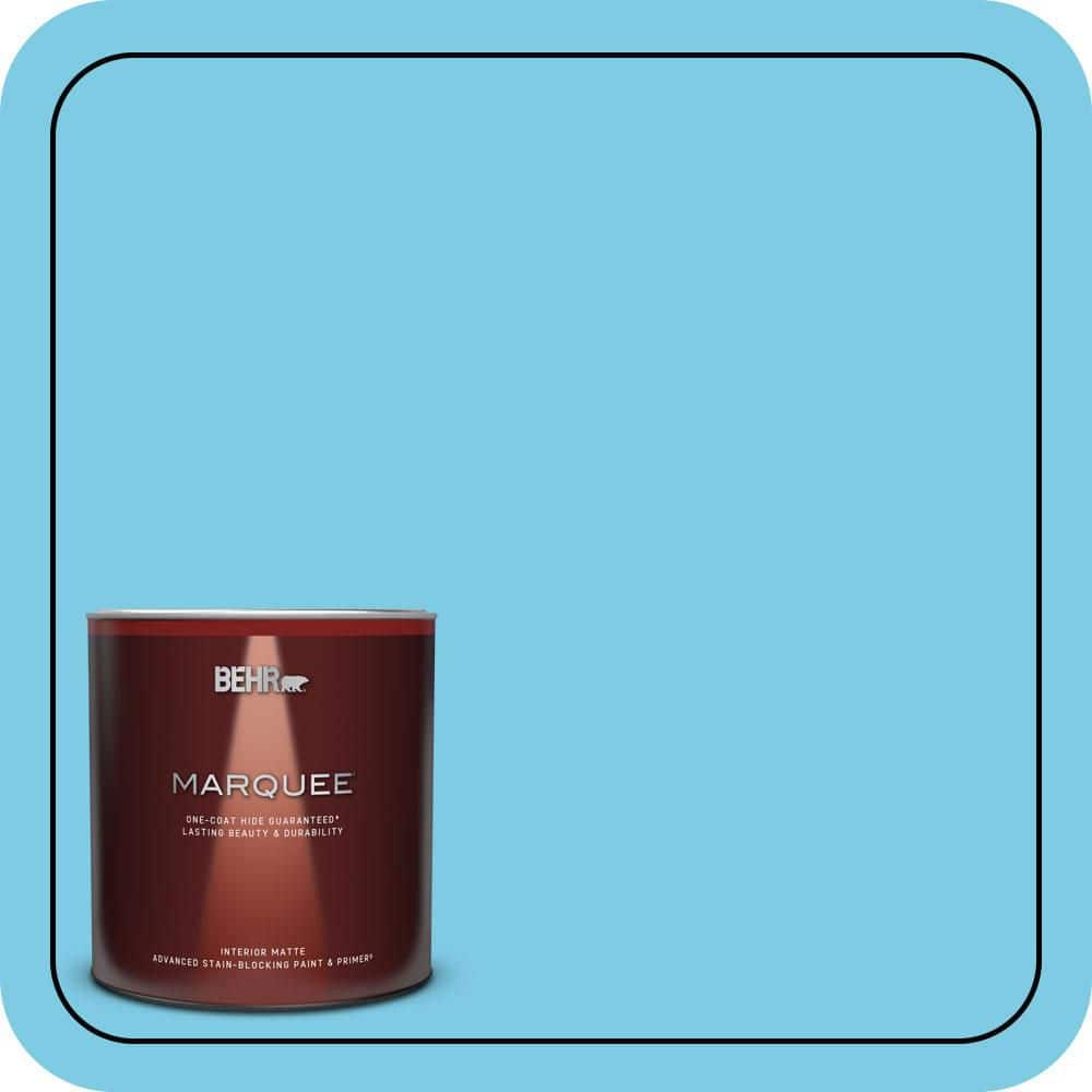 BEHR MARQUEE 1 qt. #P490-3 Big Chill Matte Interior Paint & Primer