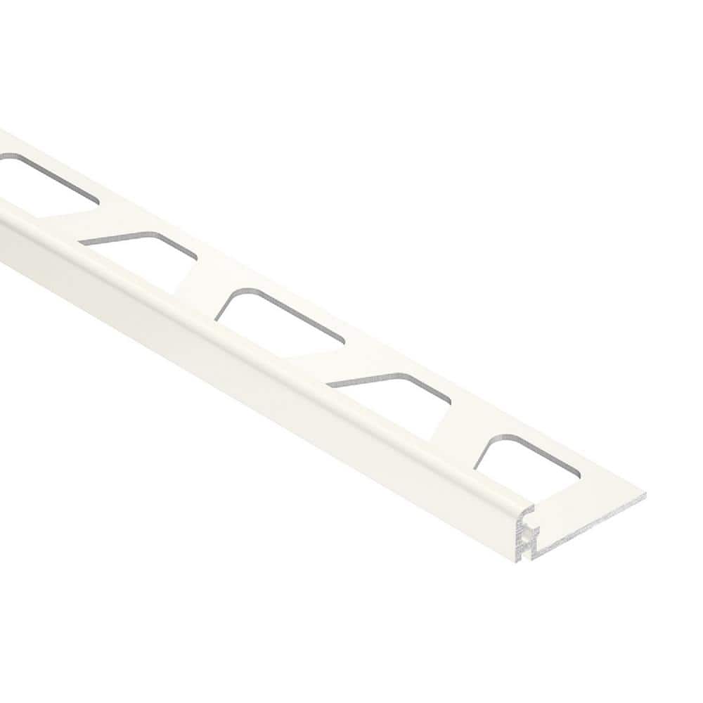 Schluter Jolly Bright White Color-Coated Aluminum . 313 in. x 98.5 in. Metal L-Angle Tile Edge Trim