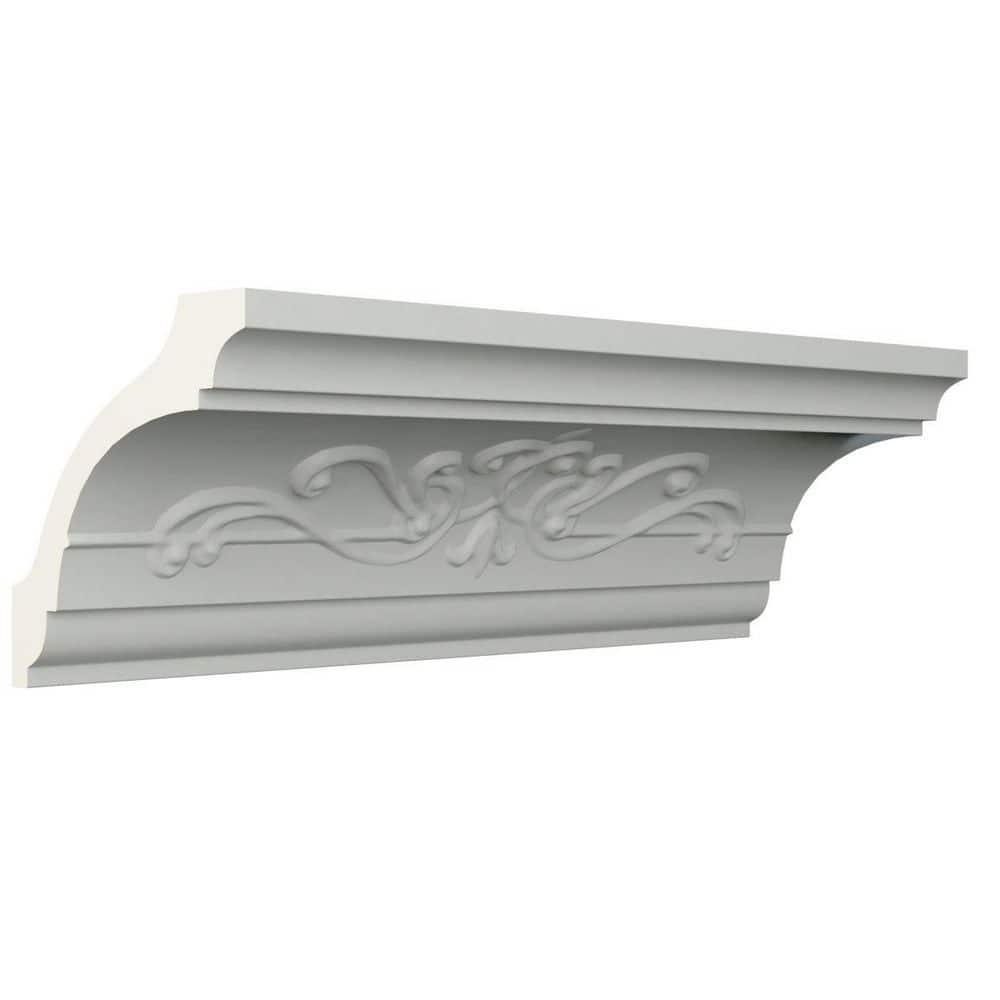 Ekena Millwork Willow 3.125 in. D x 5 in. W x 96 in. L Polyurethane Crown Moulding (2)