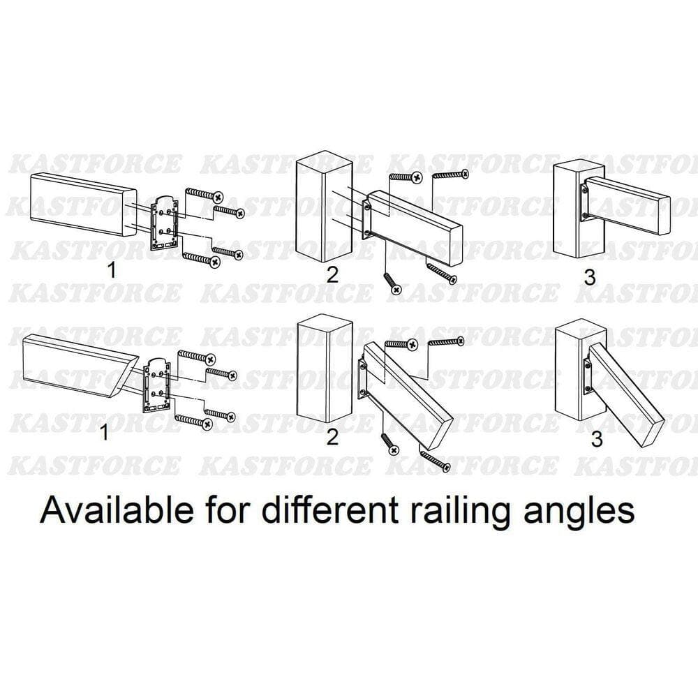 Afoxsos 3.98 in. H x 2.4 in. W 20-Pieces Deck Railing Connectors with 160 Rust-Free Screws for 2 x 4 Wood Post (3)