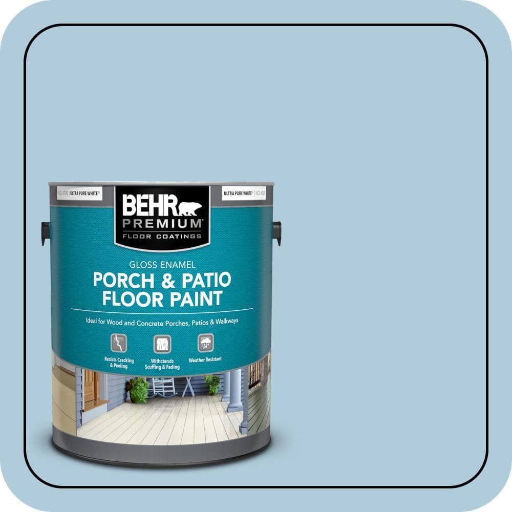 BEHR PREMIUM 1 gal. #S500-2 Essex Blue Gloss Enamel Interior/Exterior Porch and Patio Floor Paint