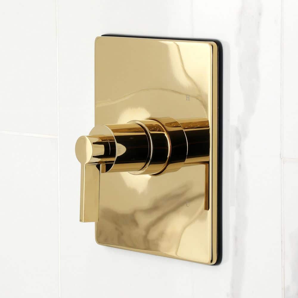 Kingston Brass NuvoFusion 1-Handle 1-Spray Tub and Shower Faucet 1.8 GPM in Polished Brass (3)