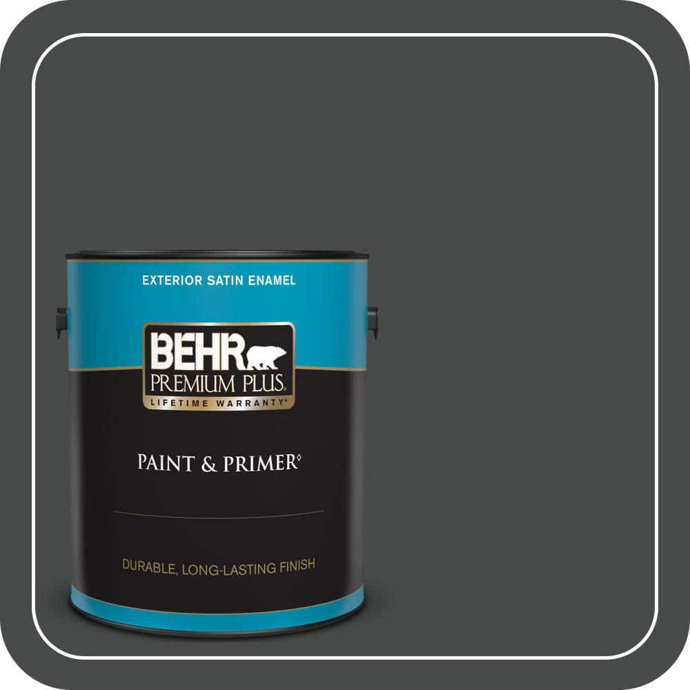 BEHR PREMIUM PLUS 1 gal. #N450-7 Astronomical Satin Enamel Exterior Paint & Primer