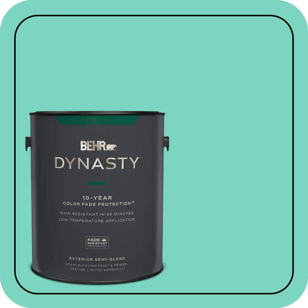 BEHR DYNASTY 1 gal. #P430-3 Green Parakeet Semi-Gloss Enamel Exterior Stain-Blocking Paint & Primer