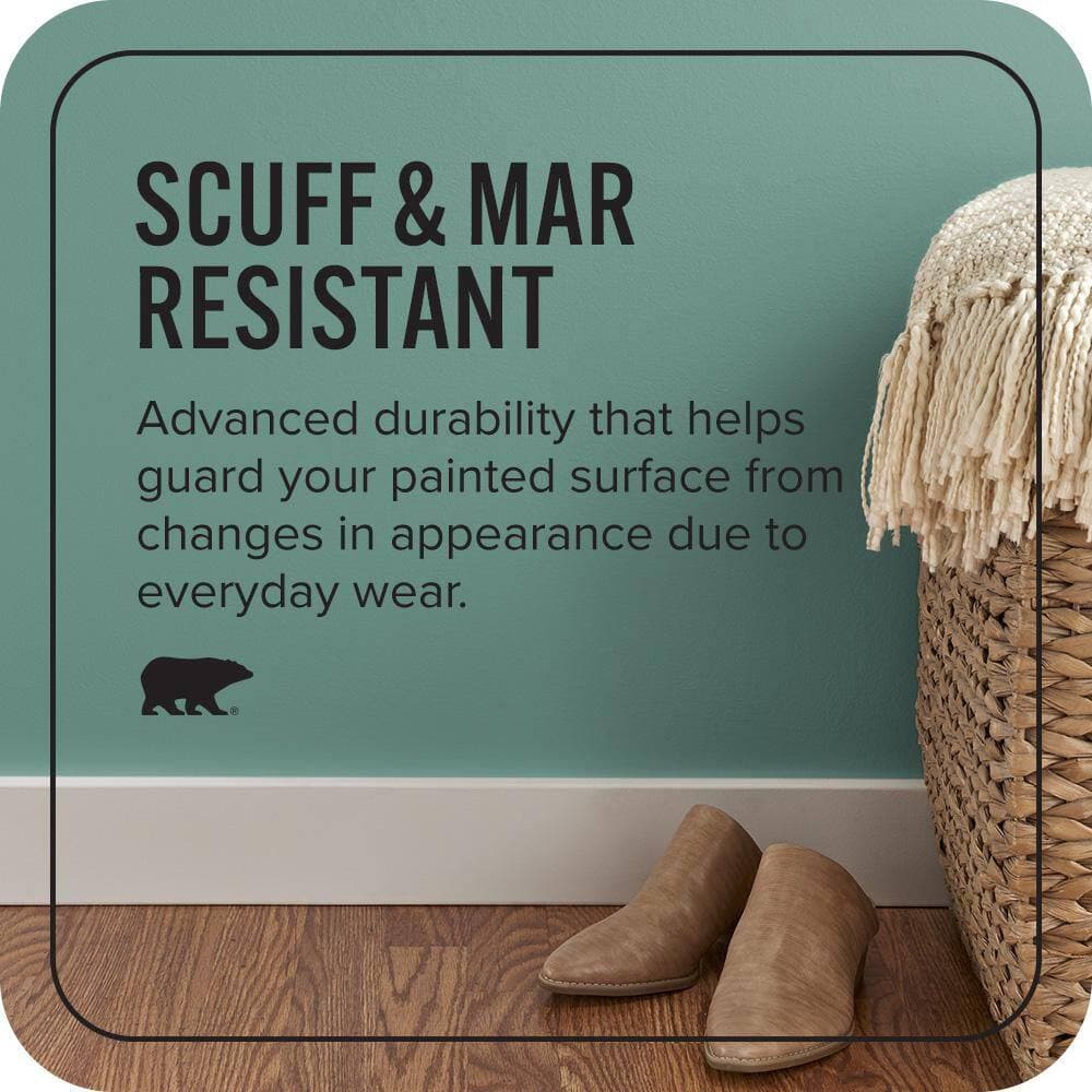 BEHR PREMIUM PLUS #M440-5 Lunar Tide One-Coat Hide Enamel Interior Stain-Blocking Paint and Primer (4)