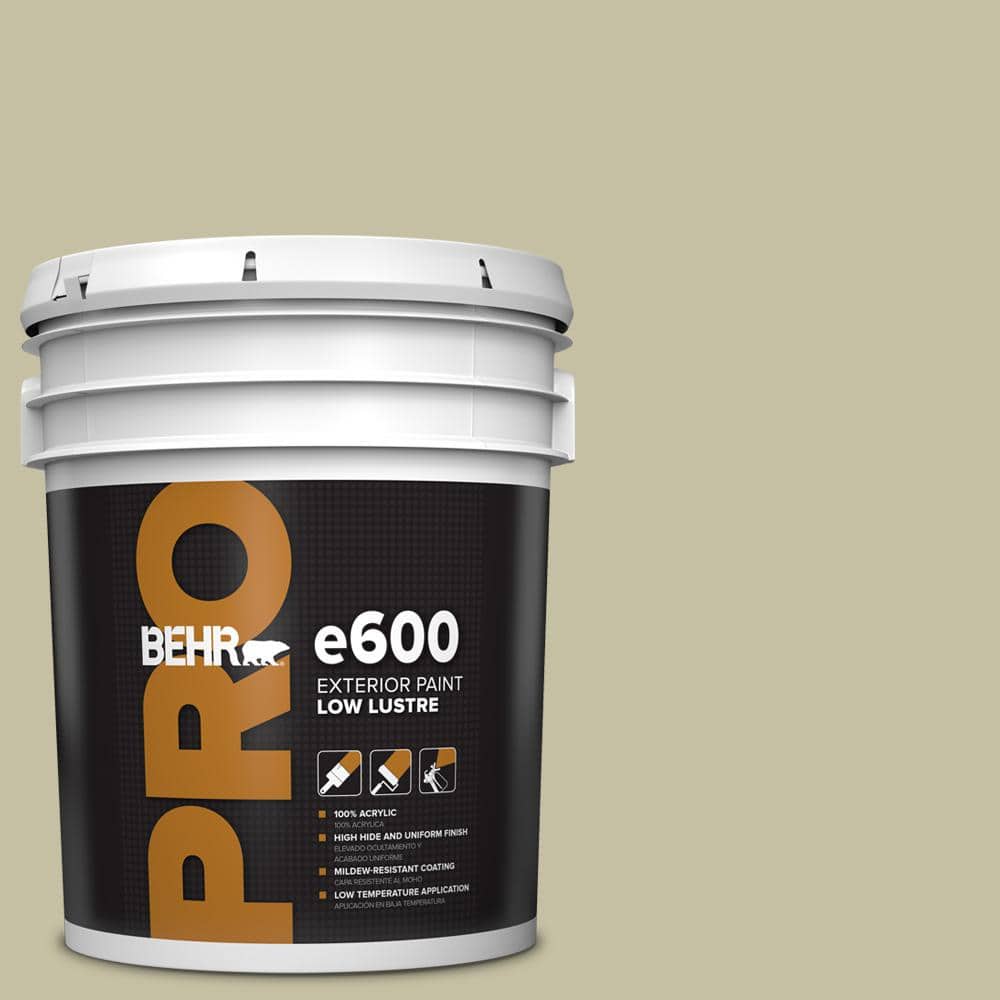 BEHR PRO 5 gal. #S350-3 Washed Olive Low Luster Exterior Paint