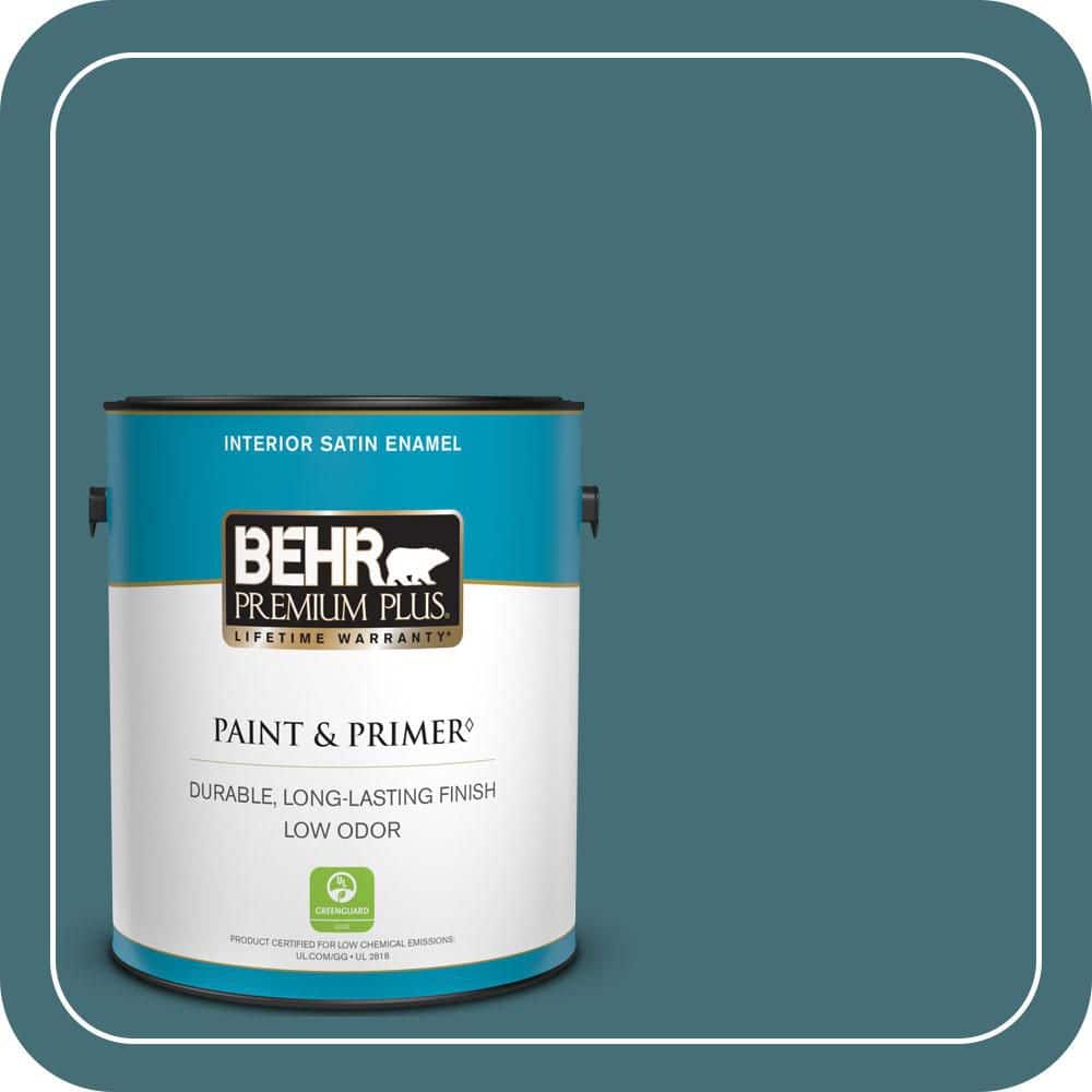 BEHR PREMIUM PLUS 1 gal. #520F-6 Cathedral Satin Enamel Low Odor Interior Paint & Primer