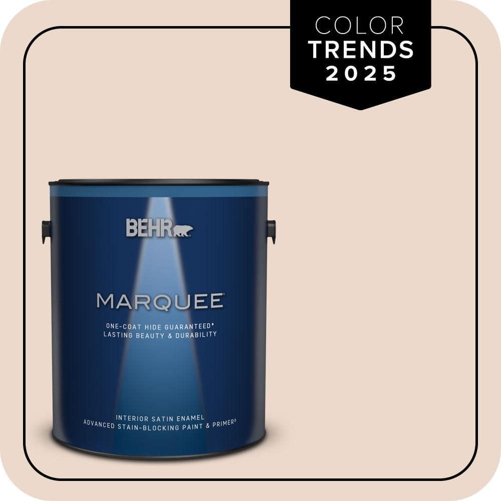 BEHR MARQUEE 1 gal. #S210-1 Nutmeg Frost Satin Enamel Interior Paint & Primer