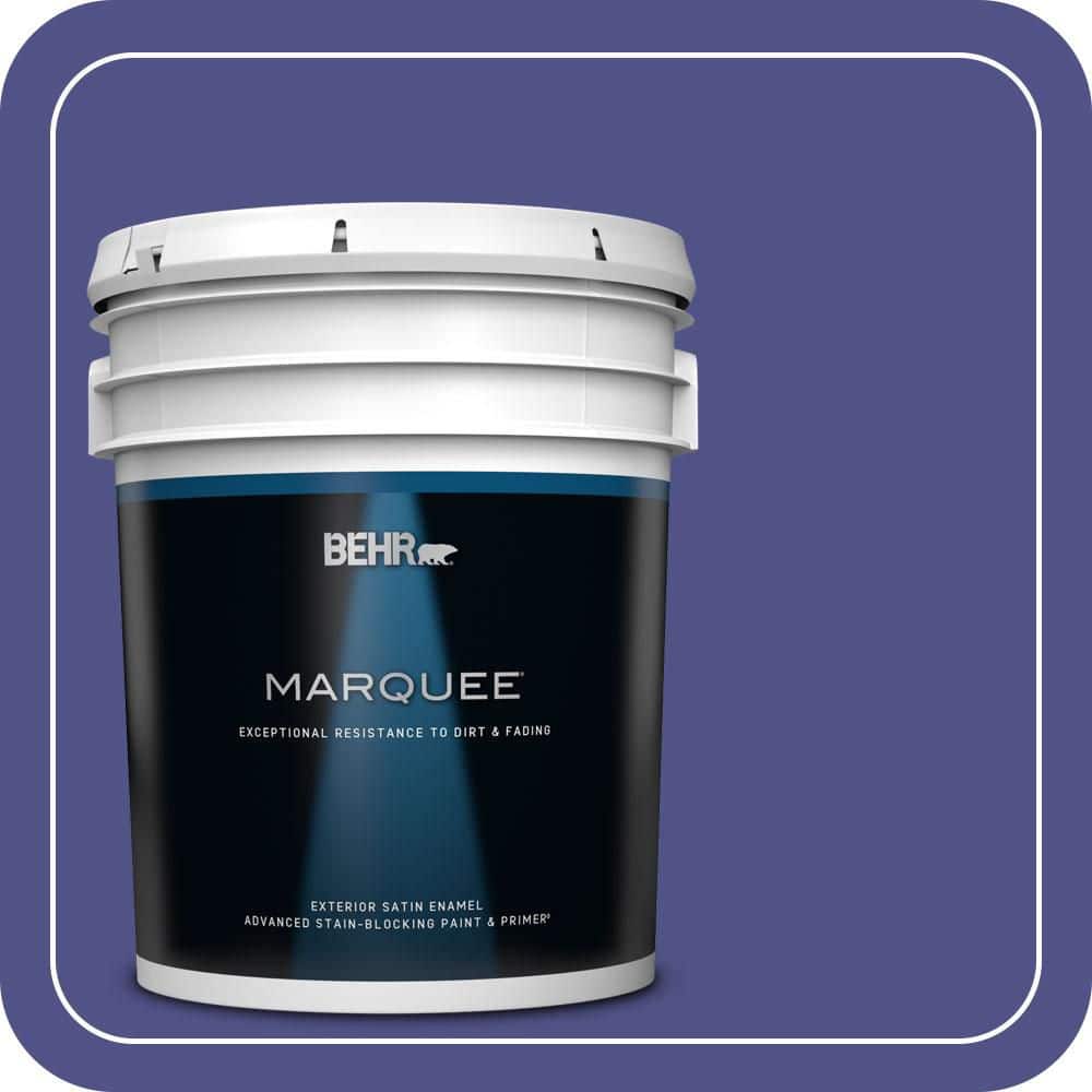 BEHR MARQUEE 5 gal. #P550-7 Purple Prince Satin Enamel Exterior Paint & Primer