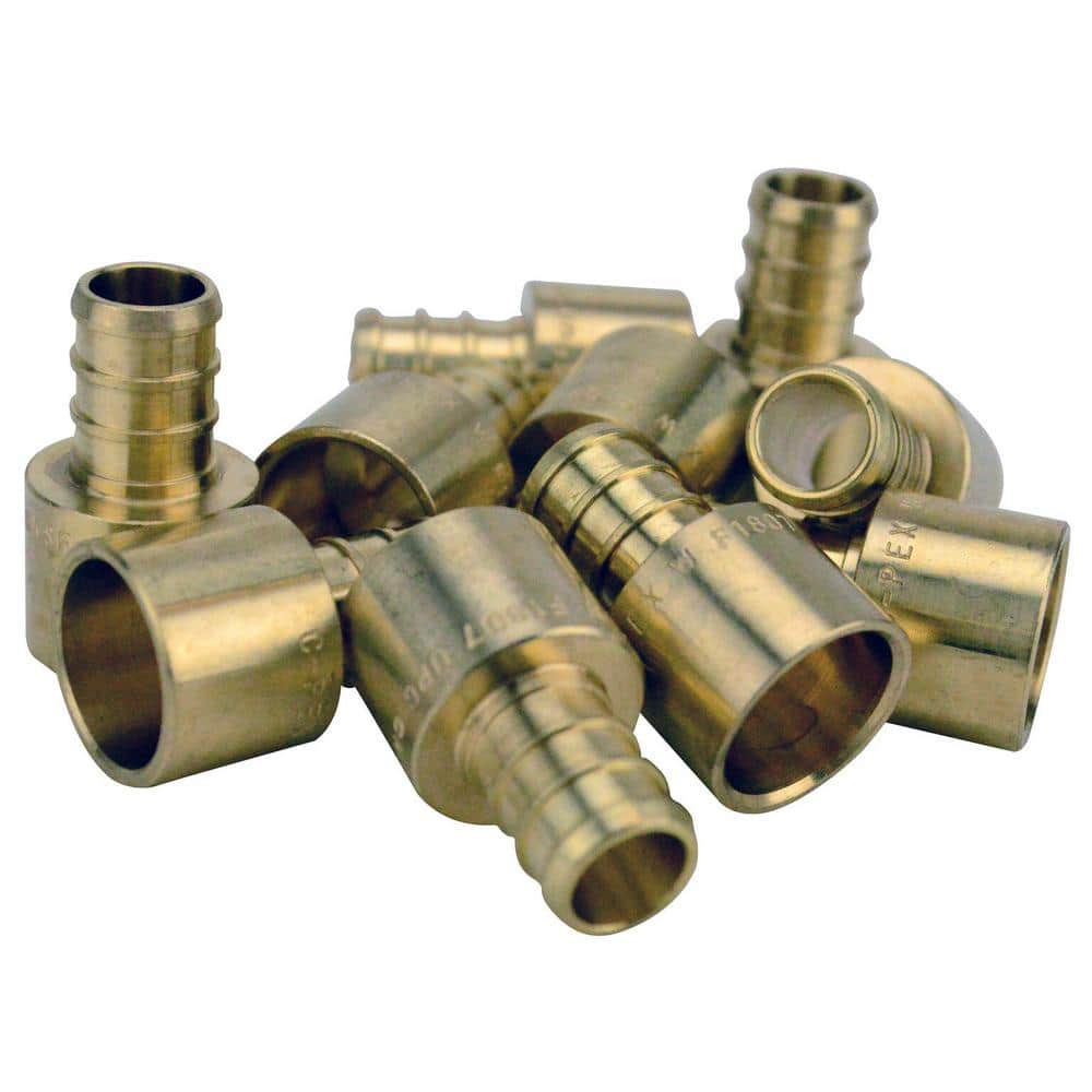 Apollo 1/2 in. Brass PEX-B Barb x 1/2 in. Female Copper Sweat Adapter (10-Pack) (1)