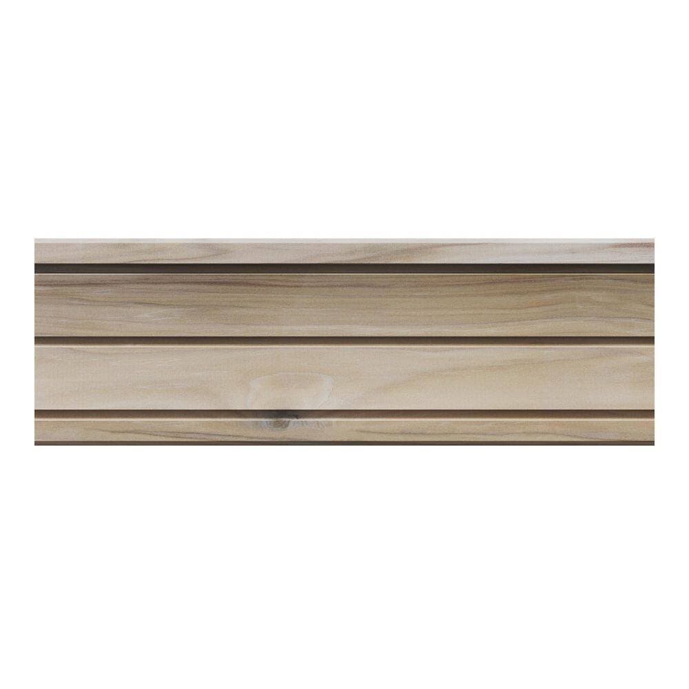 Ornamental Mouldings . 75 in. D x 5.25 in. W x 92 in. L Unfinished Poplar Wood Millora Crown Moulding (2)