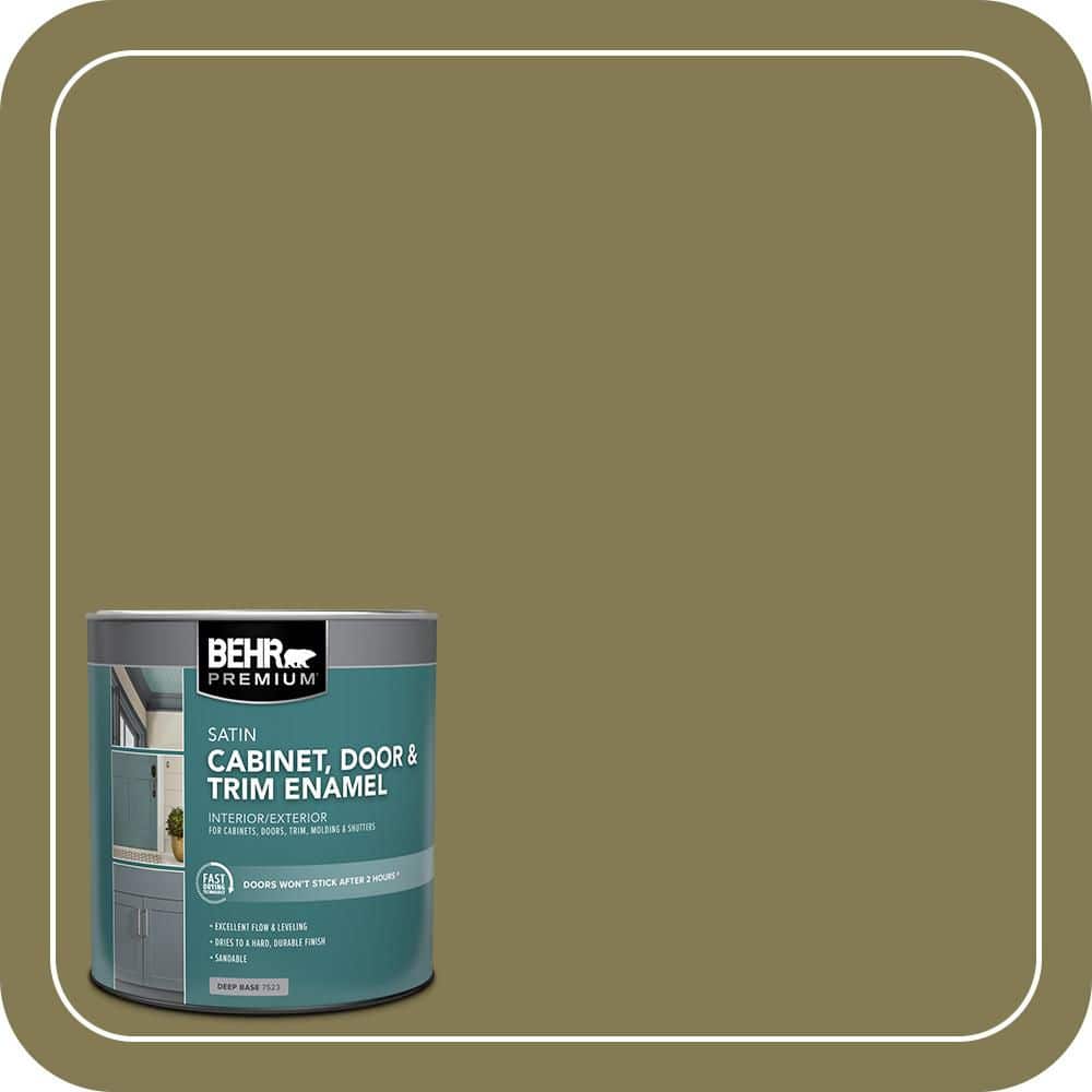 BEHR PREMIUM 1 qt. #HDC-AC-16A Fern Grove Satin Enamel Interior/Exterior Cabinet, Door & Trim Paint (1)