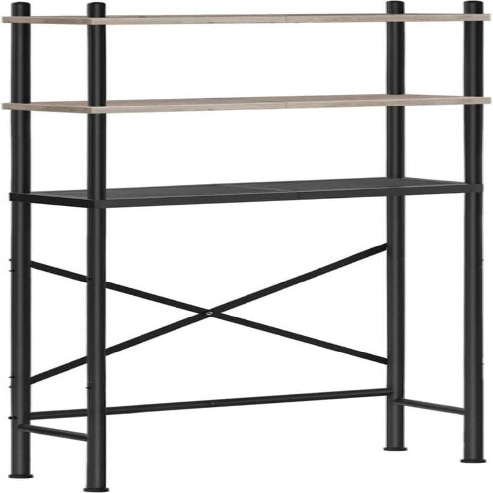 Whatseaso 25.2 in. W x 62.6 in. H x 8.7 in. D Greige Over The Toilet Storage with Adjustable Feet (1)