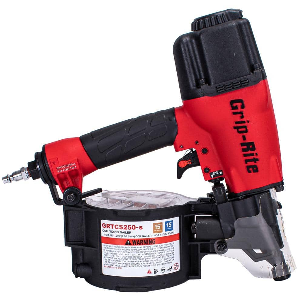 Grip-Rite 2-1/2 in. 15° Wire and Plastic Collation Coil Siding Nailer (3)