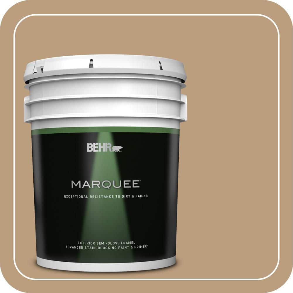 BEHR MARQUEE 5 gal. #PPH-11 Cardboard Color Semi-Gloss Enamel Exterior Paint & Primer