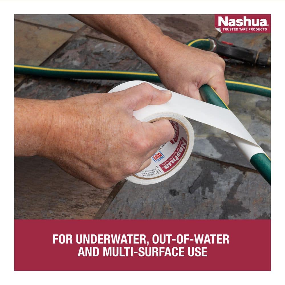 Nashua Tape 3 in. x 15 ft. (5 yds. ) Aqua-Seal Waterproof Tape in White (4)