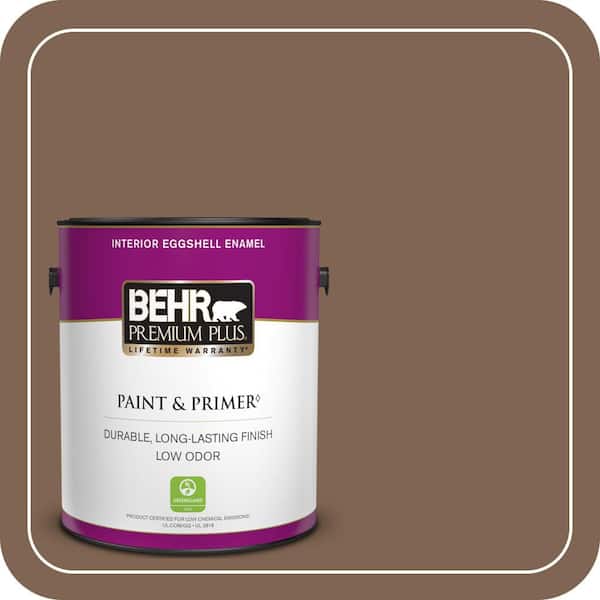 BEHR PREMIUM PLUS 1 gal. #N240-7 Joshua Tree Eggshell Enamel Low Odor Interior Paint & Primer (2)