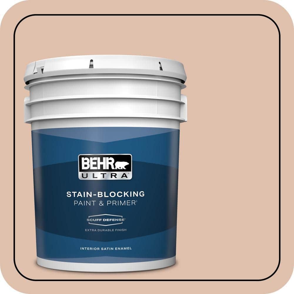 BEHR ULTRA 5 gal. #S200-2 Cinnamon Tea Extra Durable Satin Enamel Interior Paint & Primer