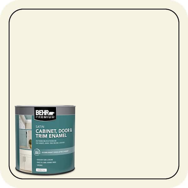 BEHR PREMIUM 1 qt. #M310-1 Tibetan Jasmine Satin Enamel Interior/Exterior Cabinet, Door & Trim Paint (2)