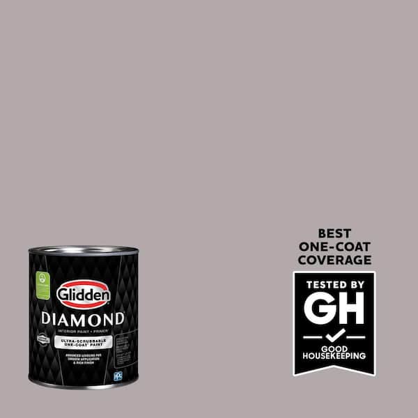 Glidden Diamond 1 qt. PPG1004-4 Silver Service Semi-Gloss Interior Paint with Primer (2)