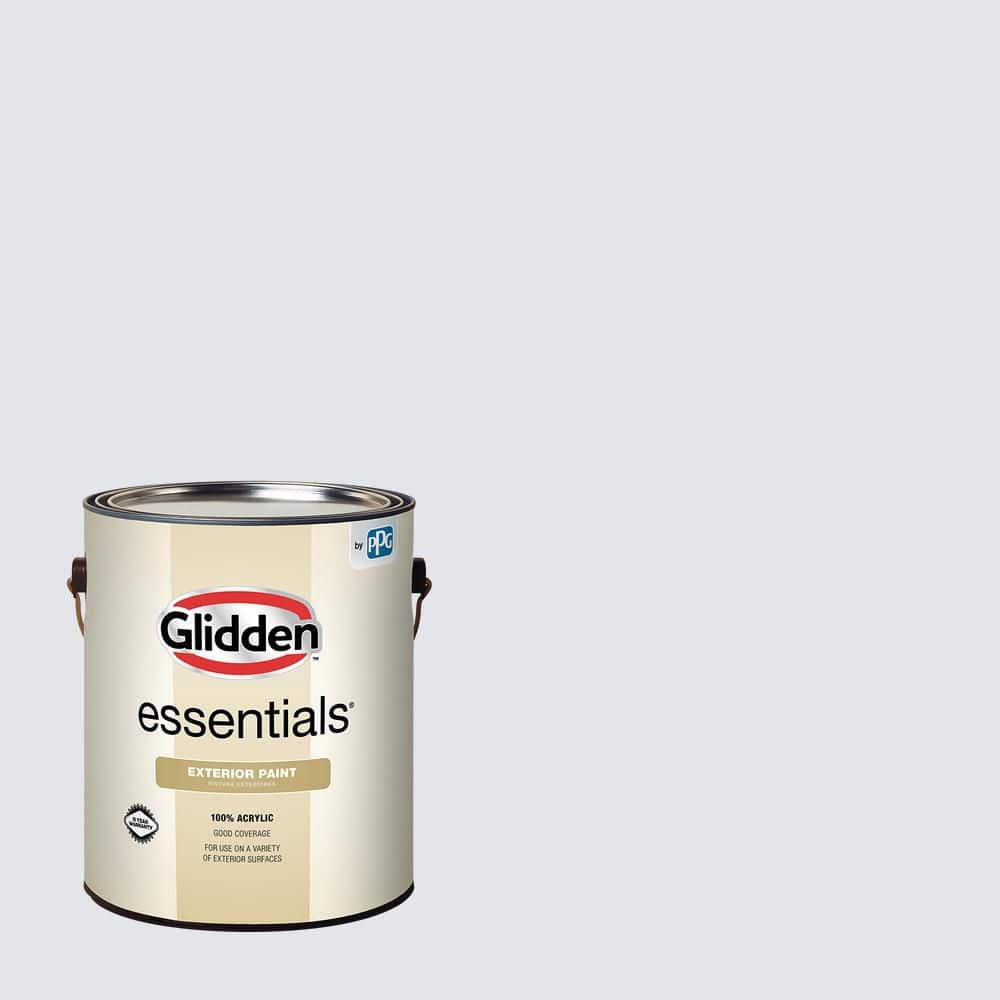 Glidden Essentials 1 gal. PPG1167-1 Arctic Dawn Satin Exterior Paint