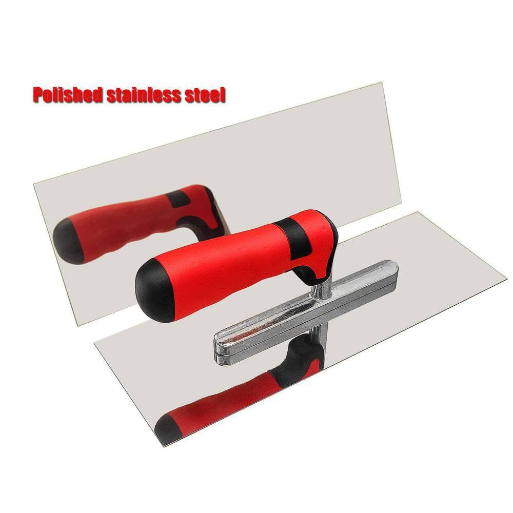 Laybus 11 in. x 4 in. Stainless Steel Flat Finishing Trowel for Concrete Cement, Drywall, Plastering, Tile Masonry, Hand Tools (3)