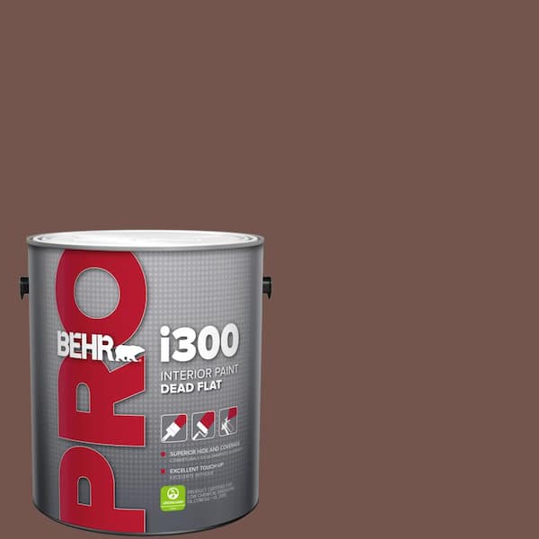 BEHR PRO 1 gal. #HDC-CL-12 Terrace Brown Dead Flat Interior Paint (2)