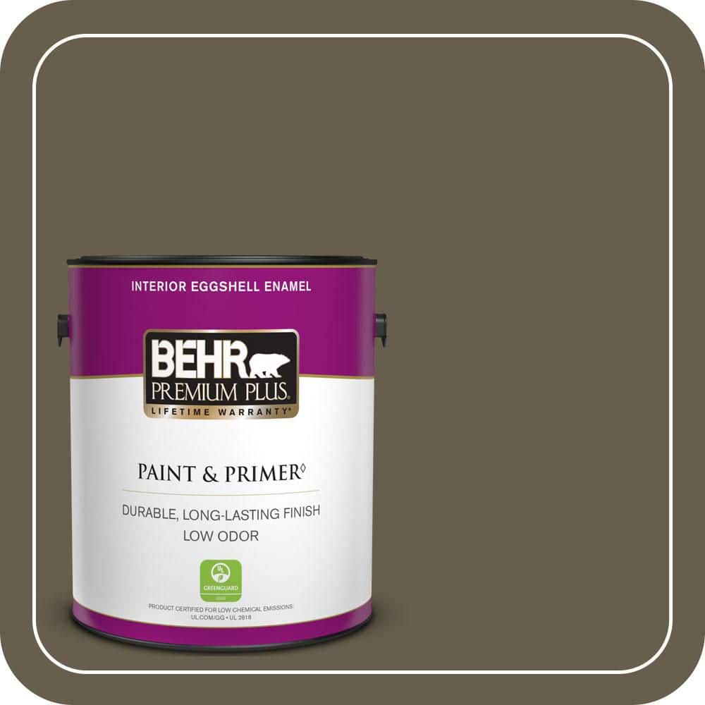BEHR PREMIUM PLUS 1 gal. #N320-7 Primitive Eggshell Enamel Low Odor Interior Paint & Primer