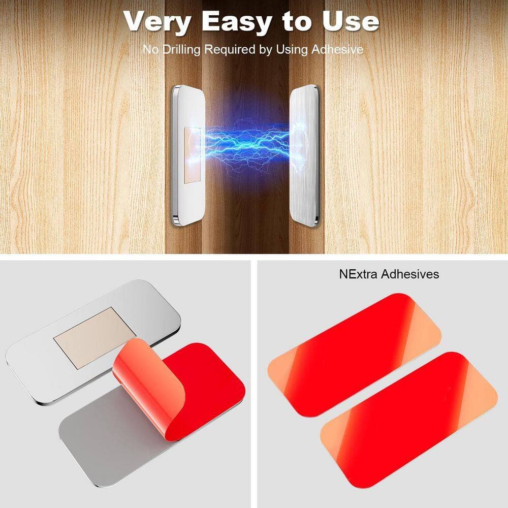 LAIFUCAM 0.08 in. Stainless Steel Ultra Thin Magnetic Spring Cabinet Door Latch Catch for Drawer Closet 10-Pack (3)