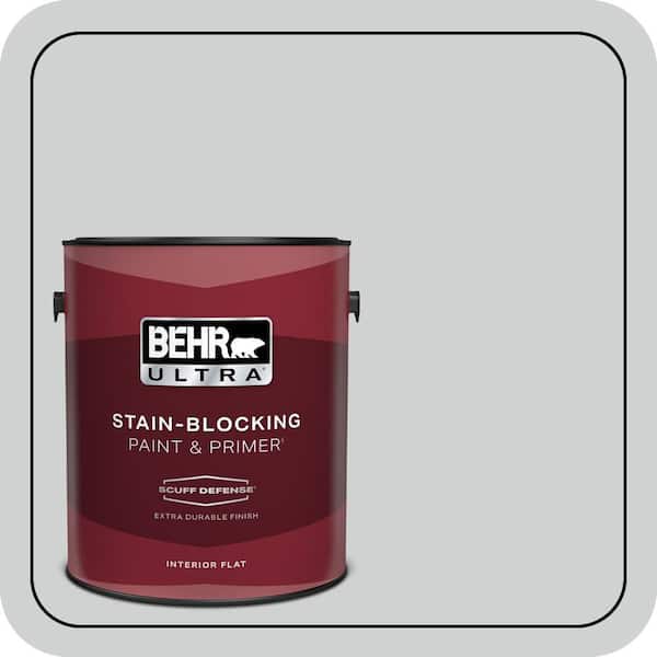 BEHR ULTRA 1 gal. #N530-2 Double Click Extra Durable Flat Interior Paint & Primer (2)