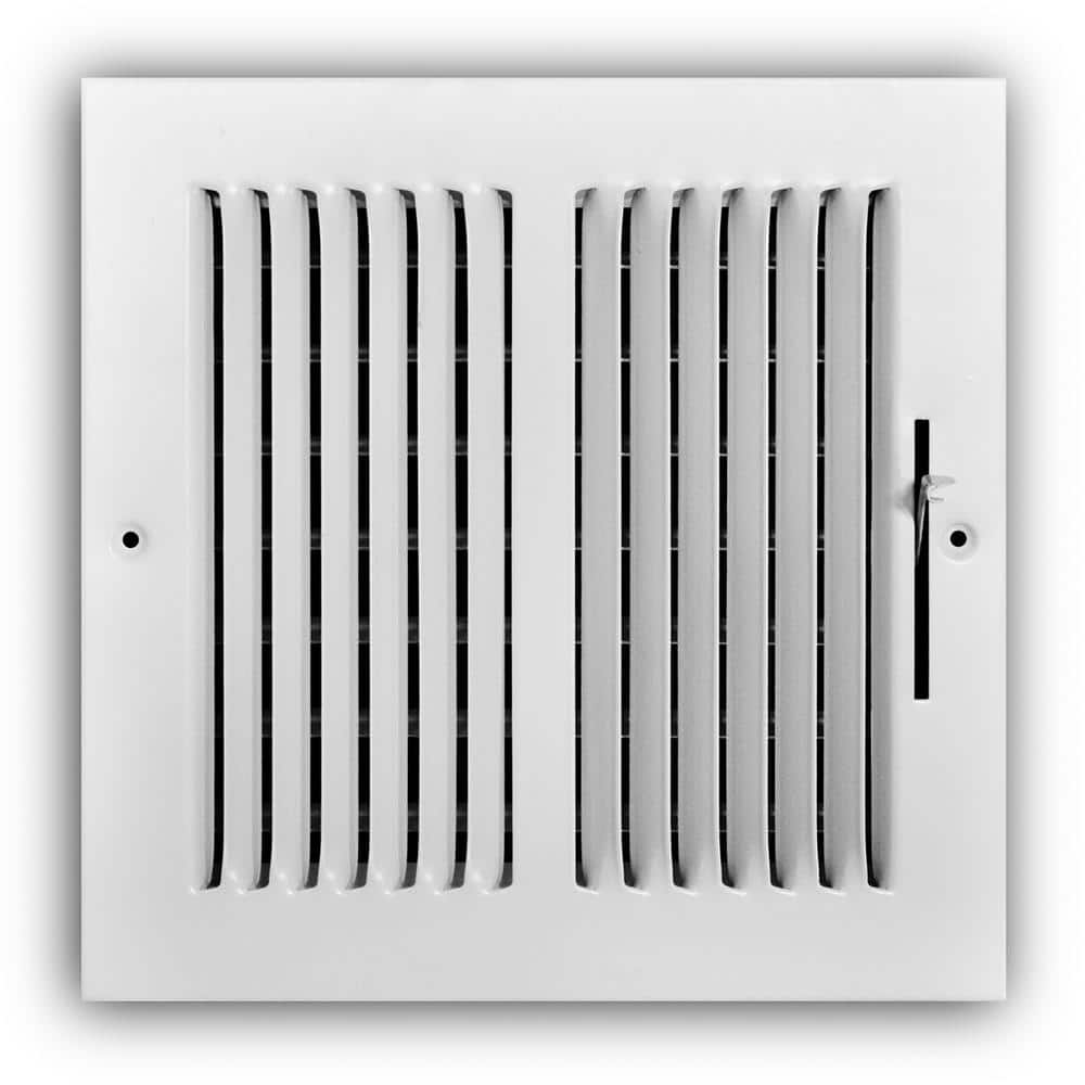 Everbilt 8 in. x 8 in. 2-Way Steel Wall/Ceiling Register in White