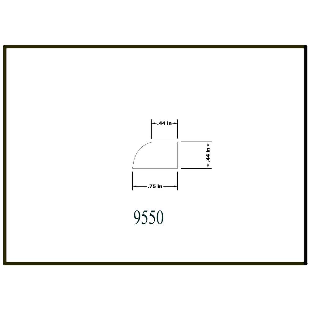 HOUSE OF FARA 1/2 in. x 3/4 in. x 8 ft. Oak Wood Shoe Moulding (2)