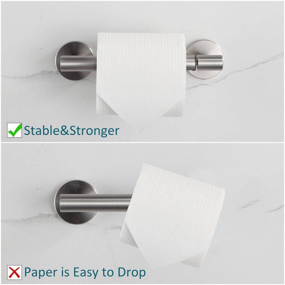 KHKFY Wall Mounted Brushed Nickel Toilet Paper Holder Stainless Steel 304 Fits Large Mega Jumbo Rolls Modern (3)