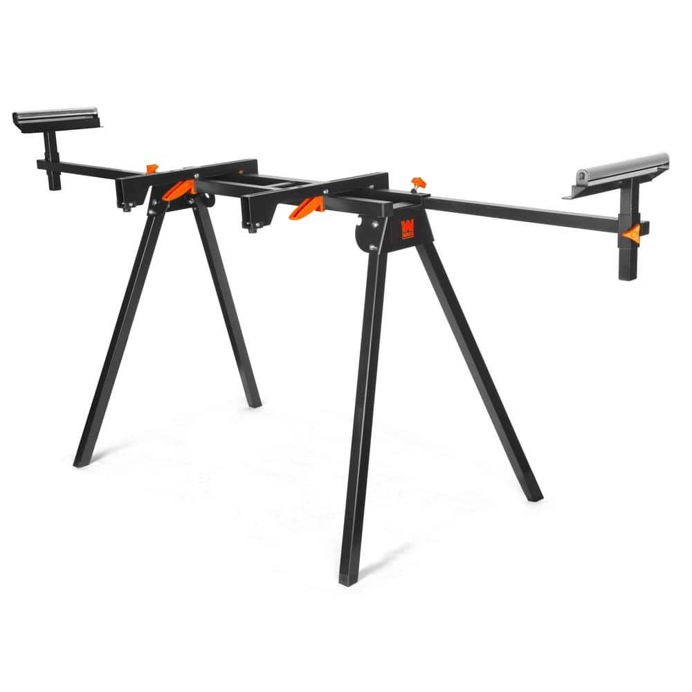 WEN 80 in. x 31 in. Universal Collapsible Stationary Miter Saw Stand, 350-Pound Capacity