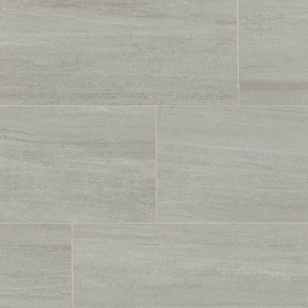 Daltile Nova Falls Gray 12 in. x 24 in. Porcelain Stone Look Floor and Wall Tile (1.95 sq. ft / Each)