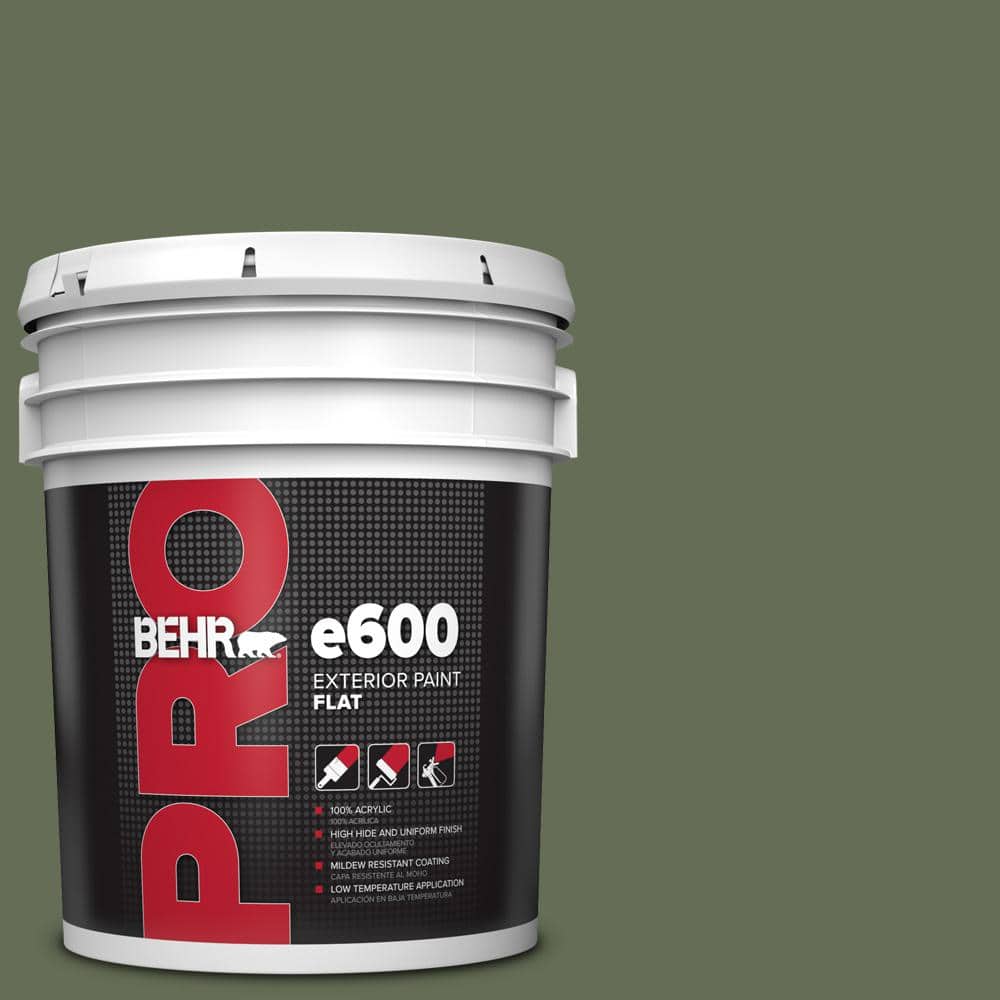 BEHR PRO 5 gal. #ECC-38-3 Sea Fern Flat Exterior Paint