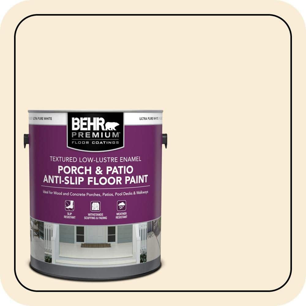BEHR PREMIUM 1 gal. #PPU6-09 Polished Pearl Textured Low-Lustre Enamel Interior/Exterior Porch and Patio Anti-Slip Floor Paint (1)