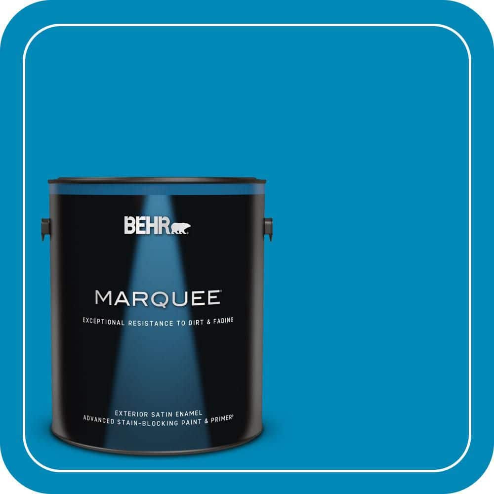 BEHR MARQUEE 1 gal. #540B-7 Royal Peacock Satin Enamel Exterior Paint & Primer
